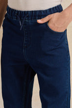 Load image into Gallery viewer, بنطلون جينز أزرق سهل الارتداء للأولاد الكبار
