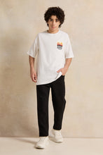 Load image into Gallery viewer, بنطلون جينز أسود محبوك للأولاد الكبار
