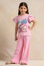 Load image into Gallery viewer, تي شيرت وردي مزخرف للبنات
