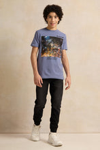 Load image into Gallery viewer, بنطال رياضي من قماش الدنيم باللون الأسود للأولاد الكبار
