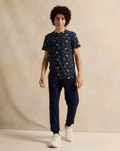 Load image into Gallery viewer, قميص بولو أزرق داكن للأولاد الكبار
