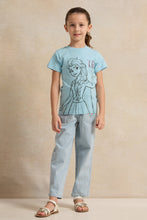 Load image into Gallery viewer, بنطلون جينز باللون الأزرق للبنات الصغار
