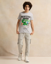 Load image into Gallery viewer, تي شيرت رمادي MEL SURVIVAL MODE MINECRAFT TEE: رمادي متوسط: 8-9 سنوات
