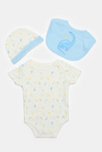 Load image into Gallery viewer, مجموعة هدايا مطبوعة باللونين الأزرق الفاتح والأبيض (5 قطع)
