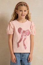 Load image into Gallery viewer, بلوزة مطرزة باللون الوردي للبنات
