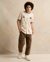 Load image into Gallery viewer, بنطال كارغو ملون من قماش الدنيم: بني: 8
