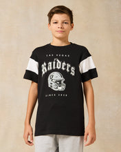 Load image into Gallery viewer, تي شيرت تي شيرت أسود بمقاس كبير من LAS VEGAS RAIDERS: أسود: 8-9 سنوات
