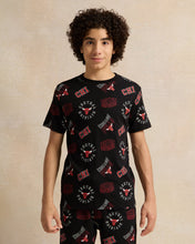 Load image into Gallery viewer, تي شيرت تي شيرت أسود مقاس كبير AOP CHICAGO BULLS: أسود: 8-9 سنوات
