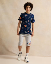 Load image into Gallery viewer, تي شيرت تي شيرت كحلي بمقاس كبير AOP NY KNICKS: كحلي: 8-9 سنوات
