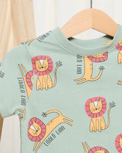 Load image into Gallery viewer, تي شيرت تيشيرت الأسد المريمية: أخضر: 3-6 أشهر
