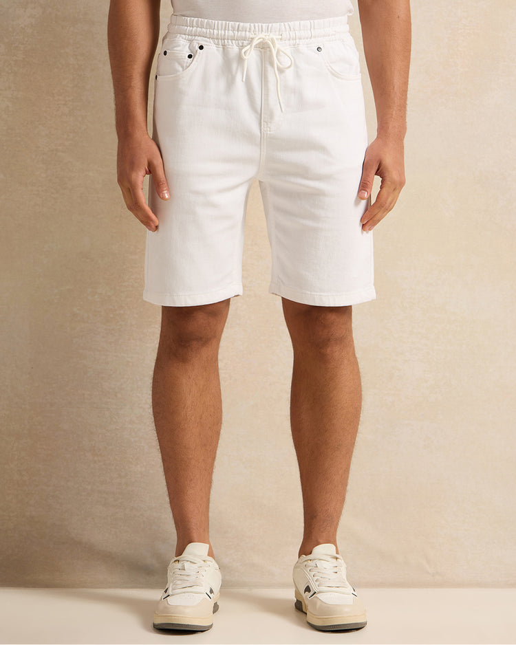 شورت جينز أبيض للرجال