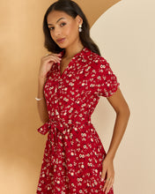 Load image into Gallery viewer, فستان قميصي (Shirt Dress) بقصة A-line ونقشة مطبوعة – تشكيلة متنوعة – ردتاغ اليمن
