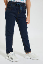 Load image into Gallery viewer, Navy Pull-On Jean
