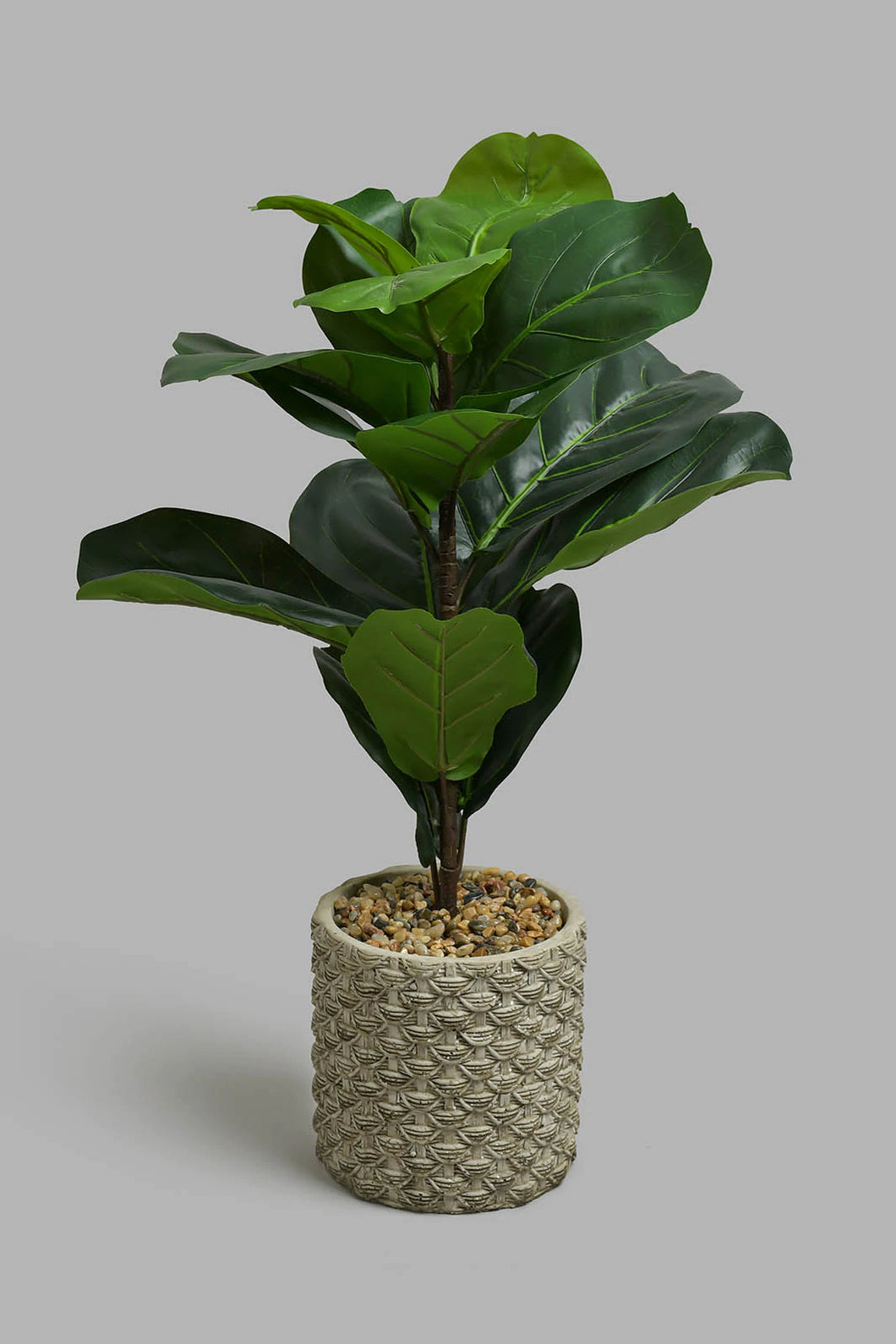 Artificial Plant in Ceramic Pot نبات اصطناعي في وعاء سيراميك باللون البيج