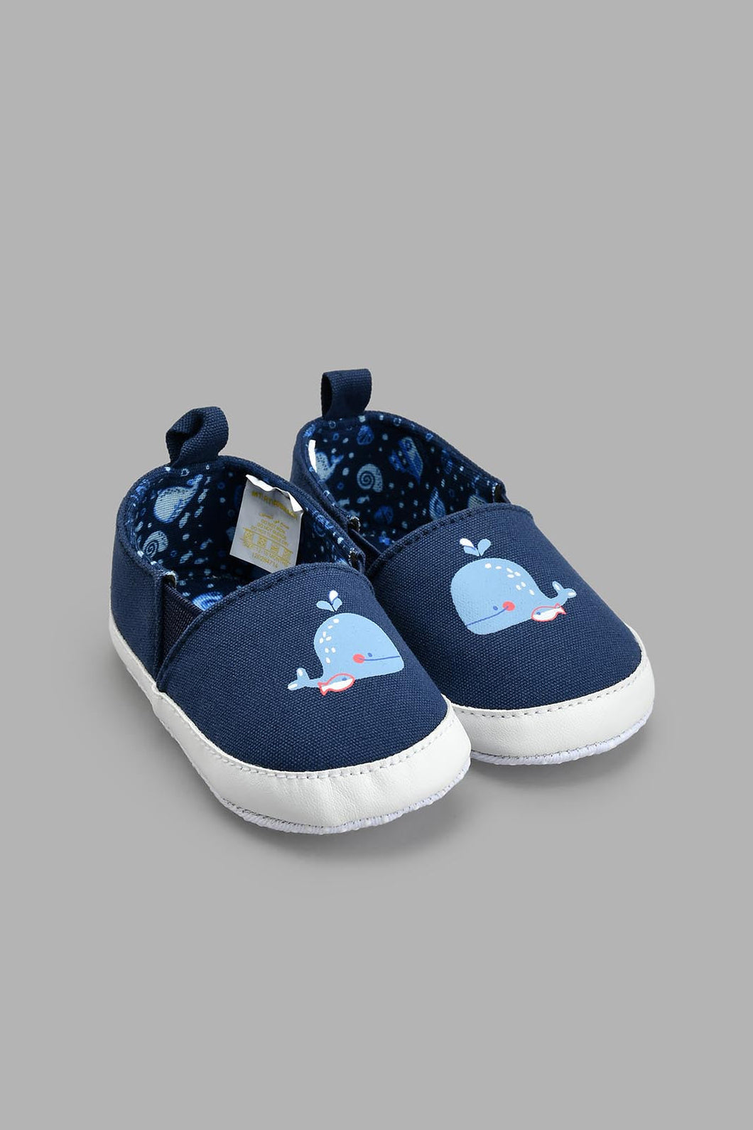 Navy Denim Pram Shoe حذاء جينز باللون الكحلي