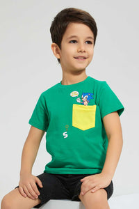 Green Sonic T-Shirt With Pocket