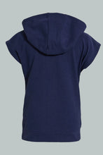 Load image into Gallery viewer, Navy Printed Casual Set (2 Piece)
