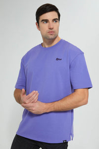 Purple Short-Sleeved T-Shirt تيشيرت بأكمام قصيرة باللون البنفسجي