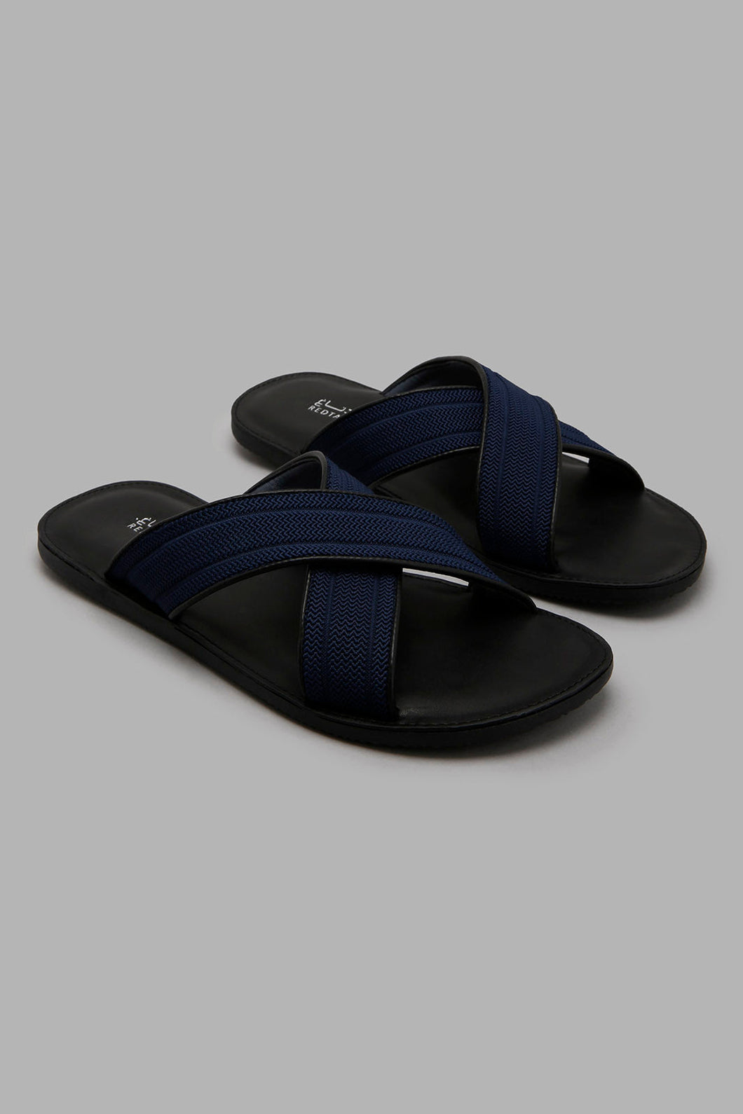 Navy Cross Strap Sandal صندل عربي باللون الكحلي