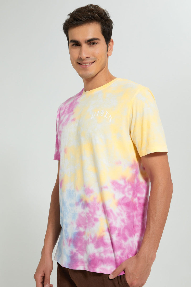 Multicolour Tie-Dye T-Shirt تيشيرت بألوان متنوعة بطبعات