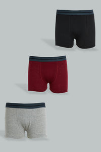 Assorted Boxer Shorts (3-Pack) طقم بوكسرات بألوان متنوعة (3 قطع)