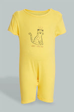 Load image into Gallery viewer, Yellow And White Leopard Romper For Babies (Pack of 2)
