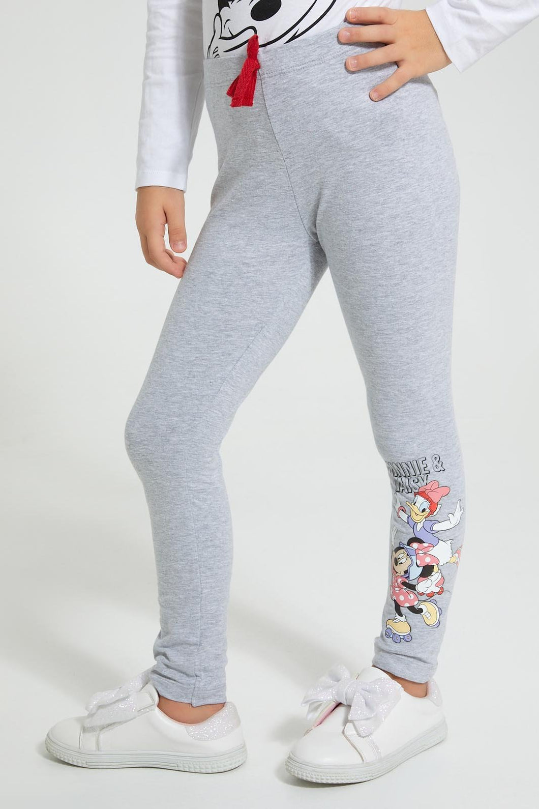 Grey Minnie & Daisy Legging ليجينجز ميني ماوس ودايزي باللون الرمادي