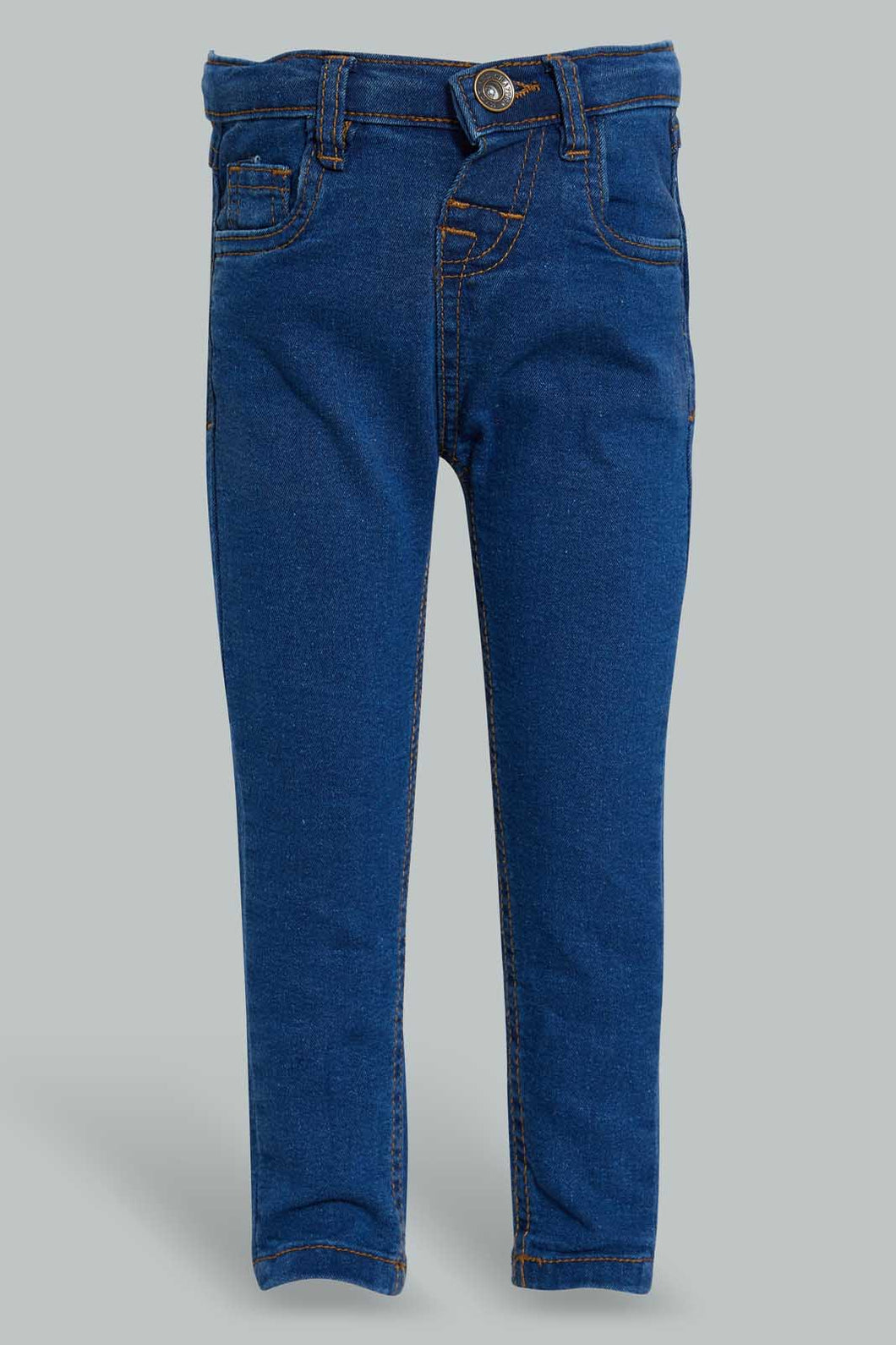 Blue Basic Slim For Jean For Baby Boys بنطلون جينز باللون الأزرق سليم فت للأولاد الصغار