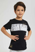 Load image into Gallery viewer, Black Splat Print T-Shirt
