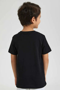 Black Splat Print T-Shirt