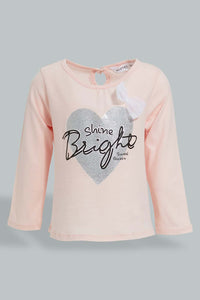 Pink Shine Bright T-Shirt تيشيرت باللون الوردي بطبعة