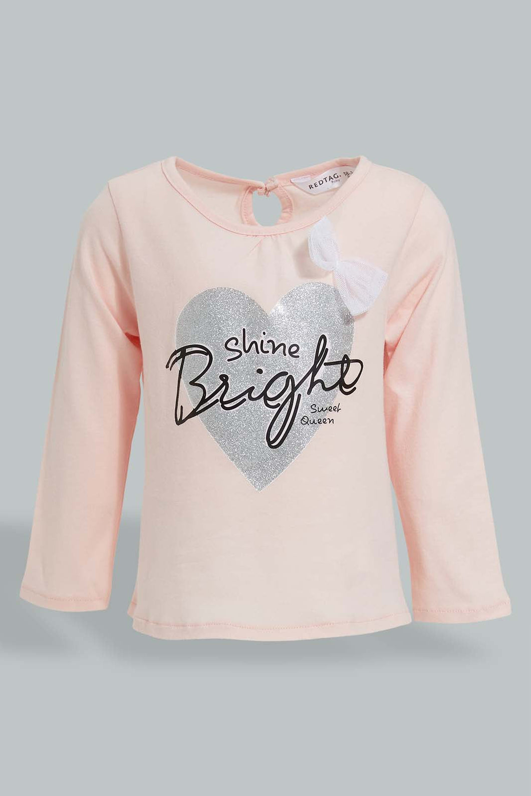 Pink Shine Bright T-Shirt تيشيرت باللون الوردي بطبعة