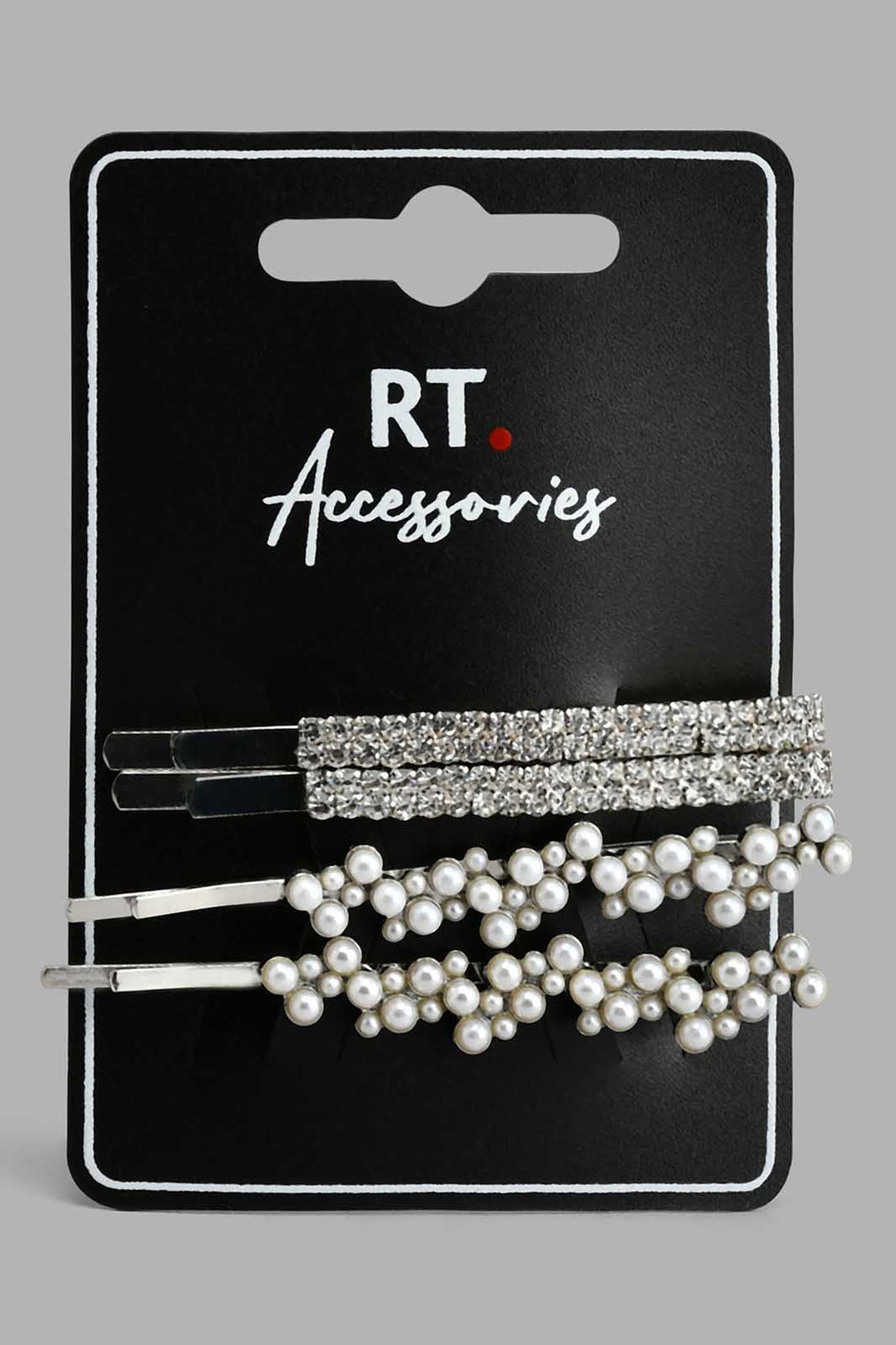 Silver Clips For Women (4 Piece) مشابك شعر باللون الفضي للنساء (4 قطع)