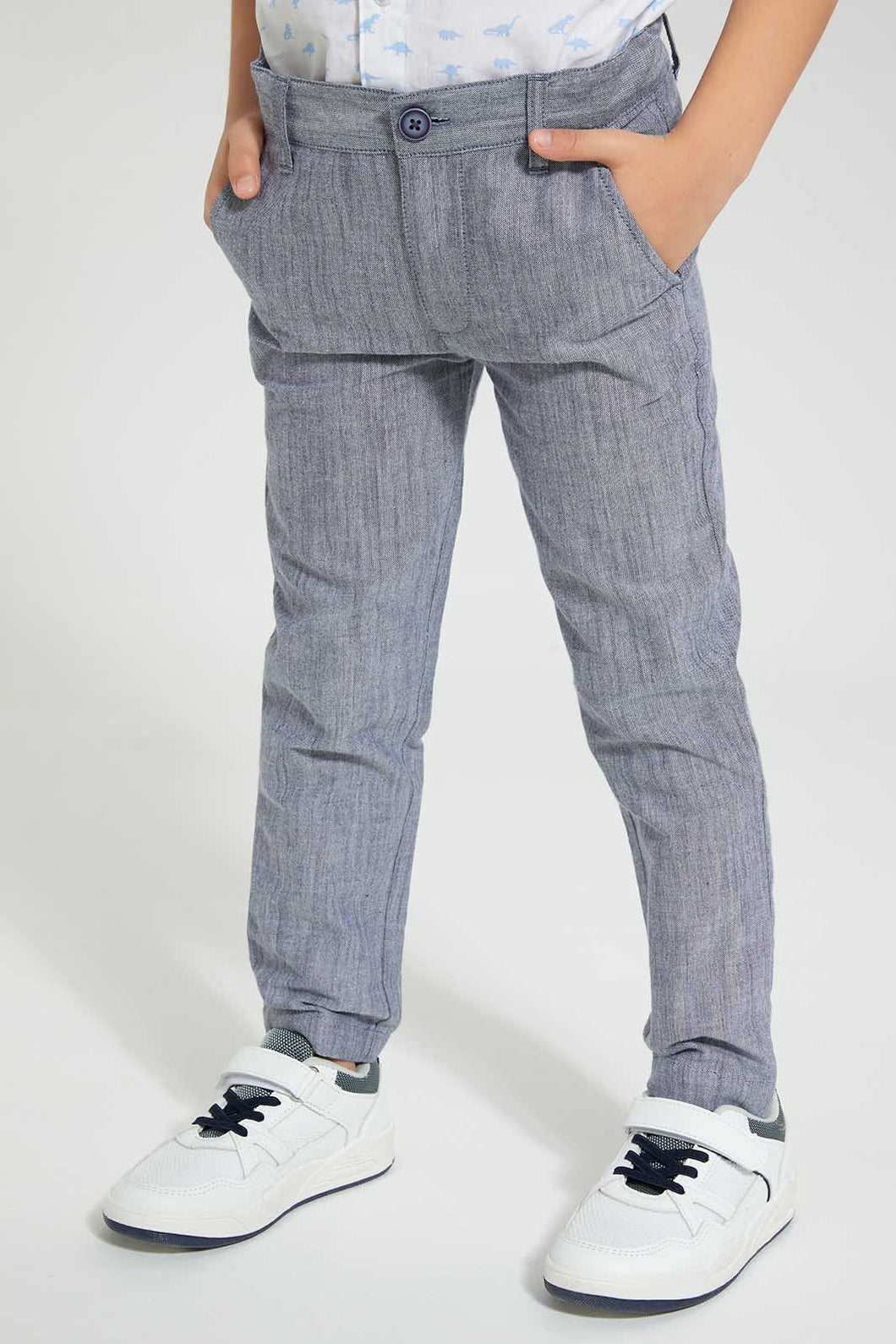 Navy Chino Trouser بنطلون رسمي باللون الكحلي