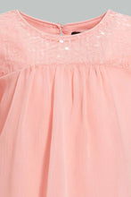 Load image into Gallery viewer, Pink Flutter Sleeved Blouse For Baby Girls
