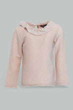 Load image into Gallery viewer, Pink Frilled Collar Blouse For Baby Girls
