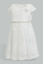 Load image into Gallery viewer, Ivory Lace Pleated Dress For Baby Girls
