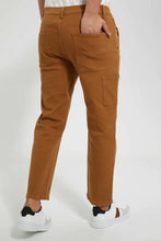 Load image into Gallery viewer, Brown Cut and Sew Chino Trouser بنطلون تشينو باللون البني

