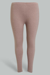 Blush Basic Legging For Plus Size Women ليجينجز باللون الوردي الفاتح للنساء