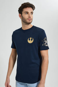 Navy Star Wars T-Shirt تيشيرت مطبوع باللون الكحلي