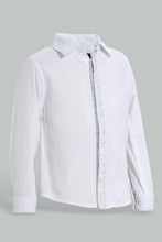 Load image into Gallery viewer, White Long Sleeve Casual Shirt For Baby Boys قميص كاجول باللون الأبيض للأولاد الرضع
