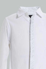 Load image into Gallery viewer, White Long Sleeve Casual Shirt For Baby Boys قميص كاجول باللون الأبيض للأولاد الرضع
