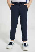 Load image into Gallery viewer, Navy Pull-On Elasticated Waistband Trouser بنطلون بخصر مطاطي باللون الكحلي
