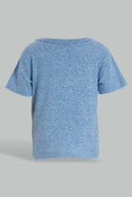 Load image into Gallery viewer, Blue And Peach Solid T-Shirt For Baby Boys (Pack of 2) تيشيرت سادة باللون الأزرق والمشمشي للأولاد الرضع (قطعتين)
