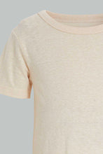 Load image into Gallery viewer, Grey And Beige Solid T-Shirt For Baby Boys (Pack of 2) تيشيرت سادة باللون الرمادي والبيج للأولاد الرضع (قطعتين)

