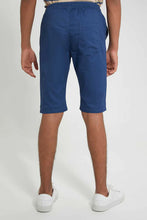 Load image into Gallery viewer, Blue Pull-On Chino Short شورت تشينو باللون الأزرق بخصر مطاطي
