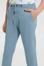 Load image into Gallery viewer, Blue Pull On Trouser بنطلون كاجول باللون الأزرق
