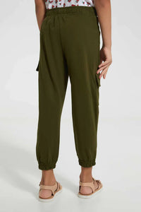 Olive Cargo Pant بنطلون كاجول باللون الزيتي