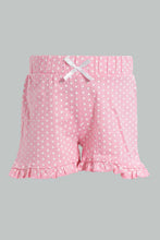 Load image into Gallery viewer, Pink And Grey Short Set For Baby Girls (2 Piece) طقم شورت باللون الوردي والرمادي للبنات الرضع (قطعتين)
