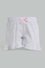 Load image into Gallery viewer, Pink And Grey Short Set For Baby Girls (2 Piece) طقم شورت باللون الوردي والرمادي للبنات الرضع (قطعتين)
